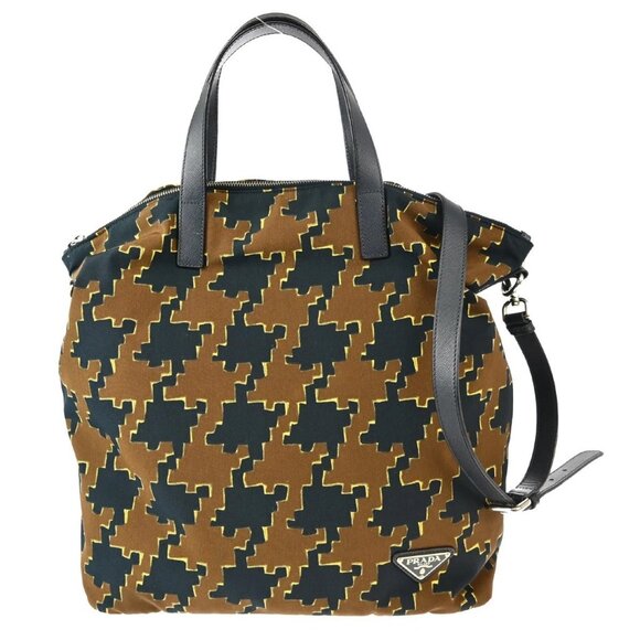 Prada Brown Nylon 2way Handbag - Picture 1 of 7